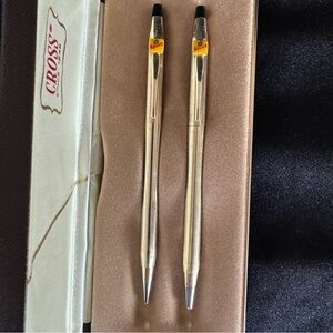 Collectible Squirt Soda, Cross 10K Gold Filled Ball Pen and Pencil Set